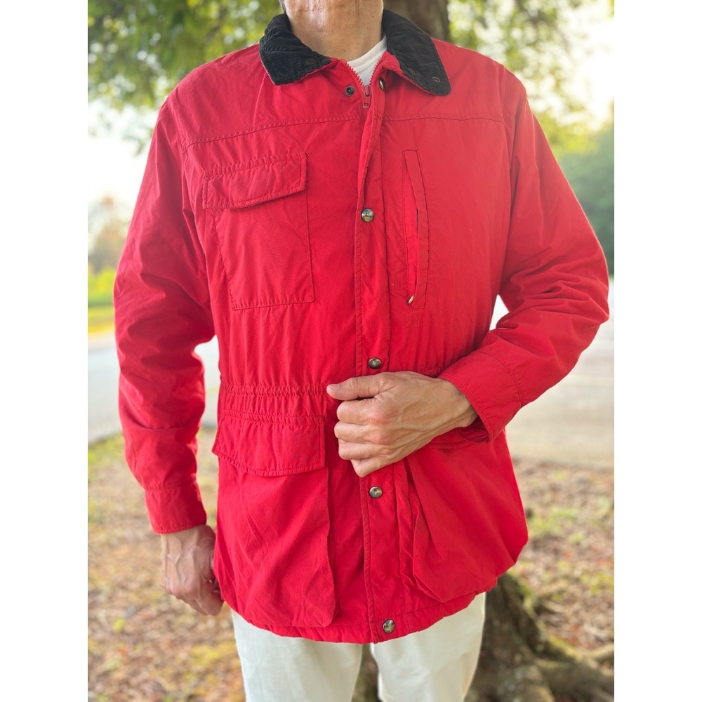PENDLETON / PEN WEST—VINTAGE Winter Ski Jacket—Men’s MED—Red—Corduroy Collar—USA
